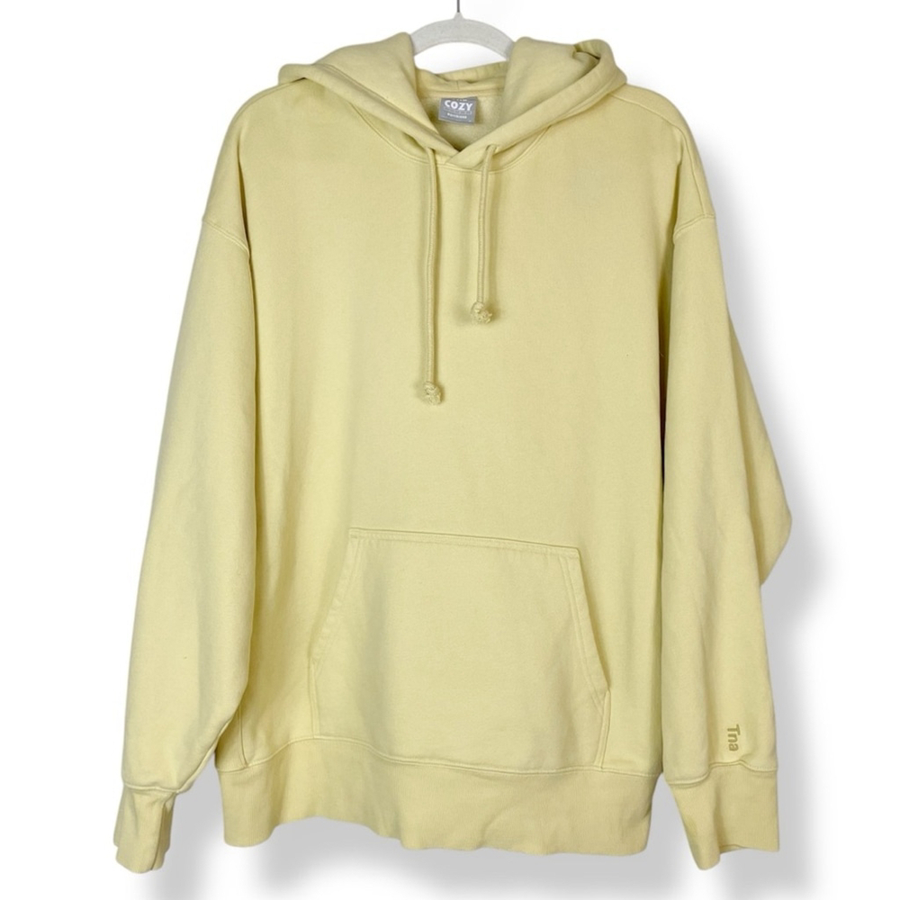 Aritzia TNA Cozy Fleece Boyfriend Hoodie Yellow